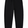 Solid Black Jogger Pants with Cuffed Ankles