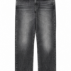 Faded Grey-Black Straight Leg Jeans